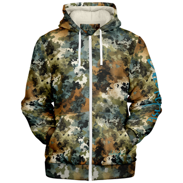 Chokefish™ Microfleece Zip-Up Hoodie Acid-Wash Colors-002